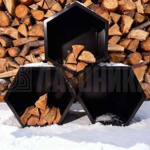 Модульная дровница «Соты»