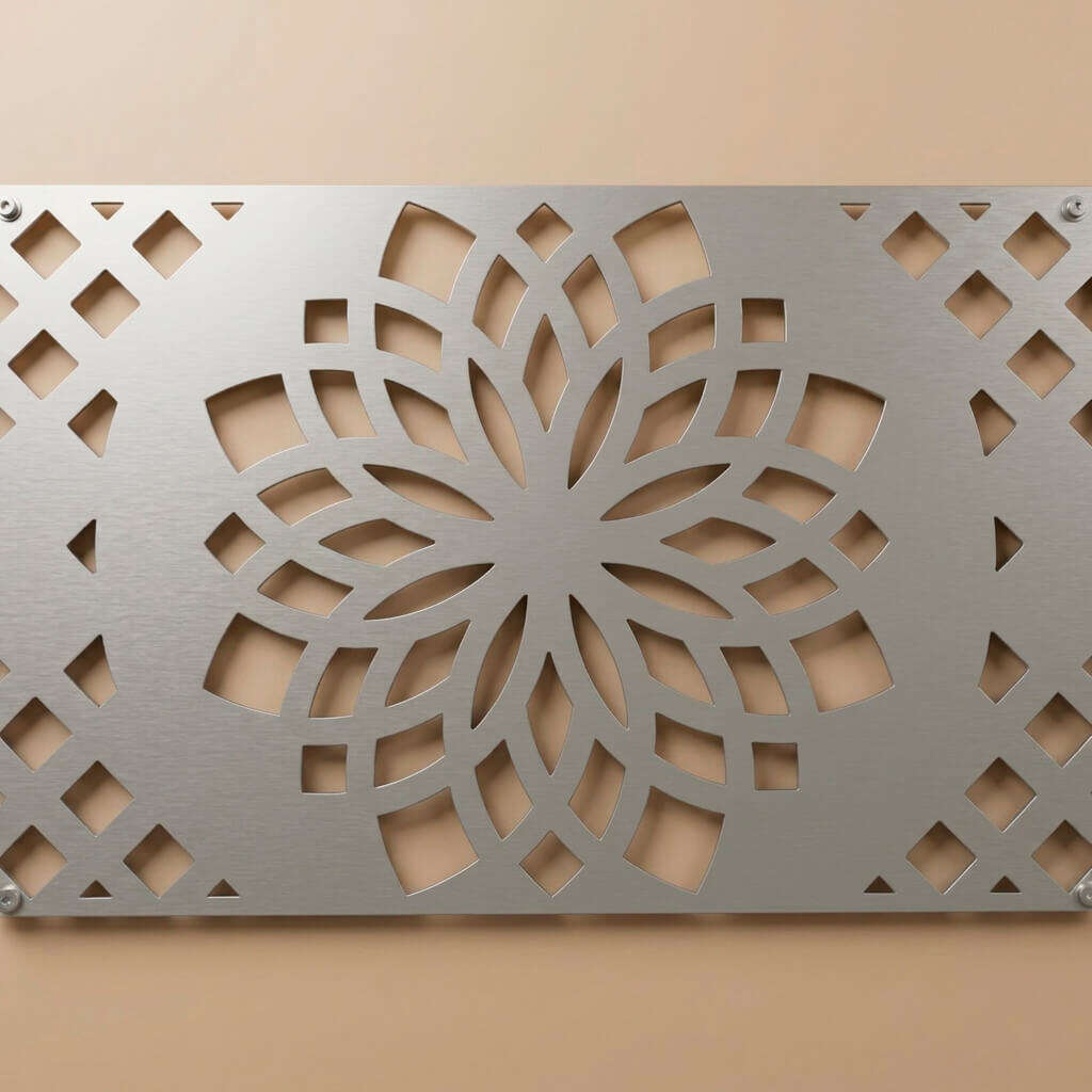 Решетка алюминиевая с лазерной резкой